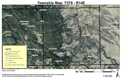 Tub Butte T37S R14E Township Map Preview 1