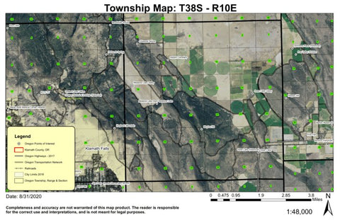 Swan Lake Valley T38S R10E Township Map Preview 1