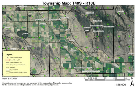 Stukel Mountain T40S R10E Township Map Preview 1