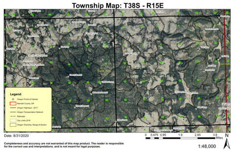 Paradise Mountain T38S R15E Township Map Preview 1