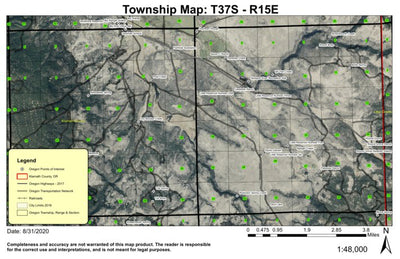 Round Butte T37S R15E Township Map Preview 1