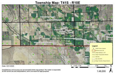 Klamath Hills T40S R9E Township Map Preview 1