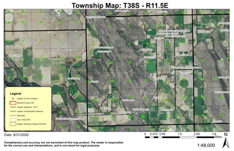 Dairy T38S R11.5E Township Map Preview 1