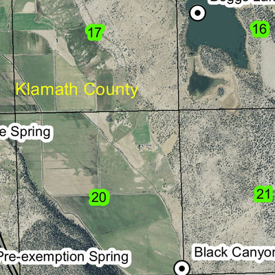 Boggs Lake T40S R14E Township Map Preview 2