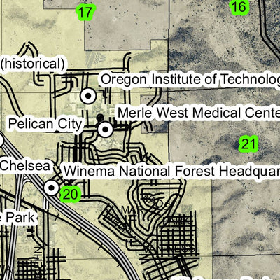 Klamath Falls T38S R9E Township Map Preview 2