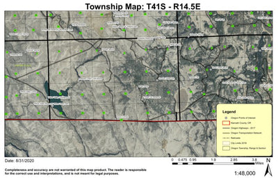 Bryant Mountain T41S R13E Township Map Preview 1
