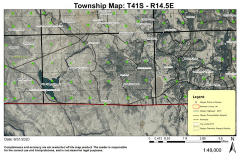 Bryant Mountain T41S R13E Township Map Preview 1