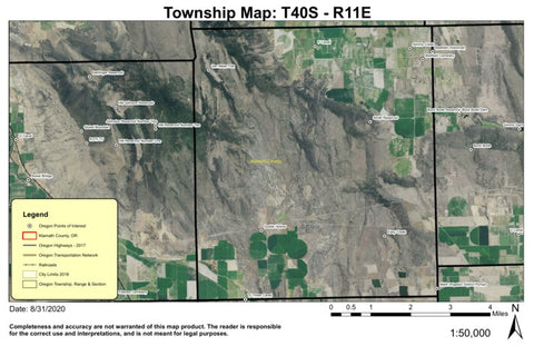 Dodds Hollow T40S R11E Township Map Preview 1