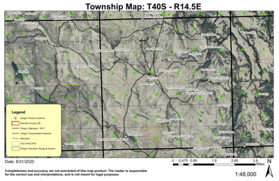 Antelope Flat T14S R14.5E Township Map Preview 1