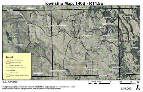 Antelope Flat T14S R14.5E Township Map Preview 1