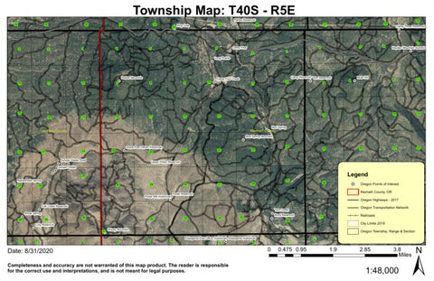 Grizzly Flat T41S R5E Township Map Preview 1