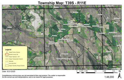Bonanza T39S R11E Township Map Preview 1