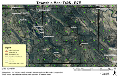 Hayden Mountain T40S R6E Township Map Preview 1