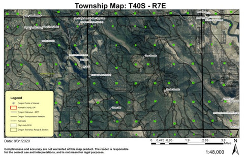 Hayden Mountain T40S R6E Township Map Preview 1