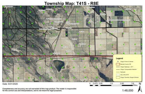 Miller Lake T41S R8E Township Map Preview 1