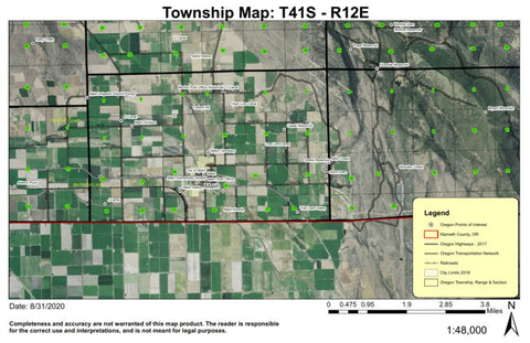 Lost River High School T41S R11E Township Map Preview 1