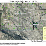 Willow Valley Reservoir T41S R14.5E Township Map Preview 1