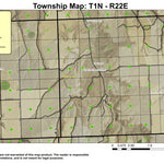 Cow Canyon T1N R22E Township Map Preview 1