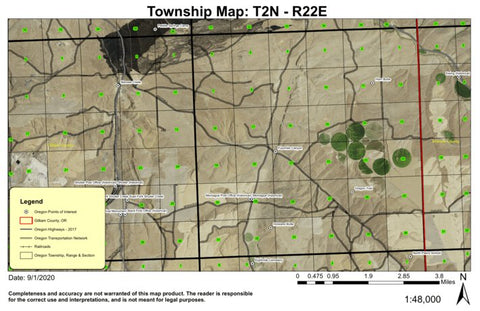 Horn Butte T2N R22E Township Map Preview 1