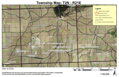 Arlington Division T2N R21E Township Map Preview 1