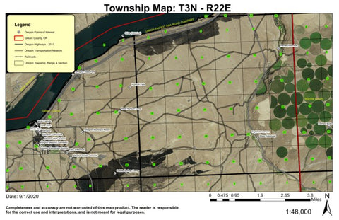 Eightmile Canyon T3N R22E Township Map Preview 1