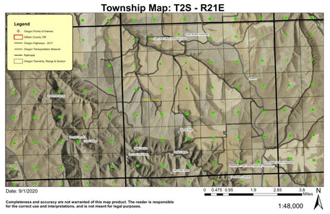 Clem T2S R21E Township Map Preview 1