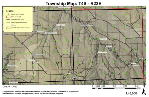 Lone Rock Creek T4S R23E Township Map Preview 1