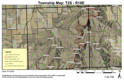 Deep Canyon T2S R18E Township Map Preview 1