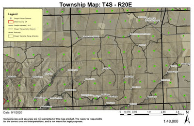 Igo T4S R20E Township Map Preview 1
