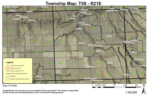 Mayville T5S R21E Township Map Preview 1