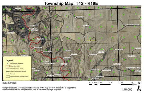 Porcupine Ridge T4S R19E Township Map Preview 1