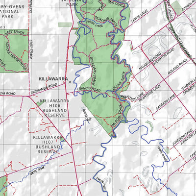 Getlost Map 8125 WANGARATTA Topographic Map V14b 1:75,000 Preview 2