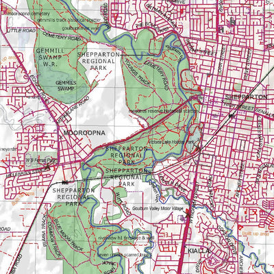 Getlost Map 7925 SHEPPARTON Topographic Map V14b 1:75,000 Preview 3