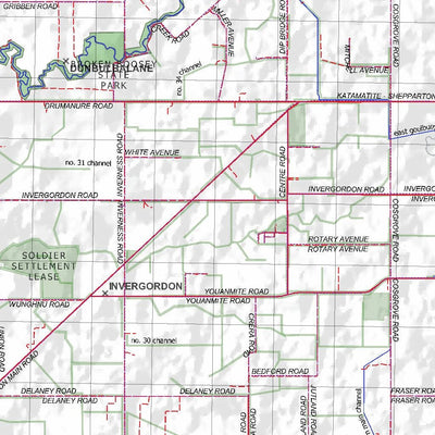 Getlost Map 8025 DOOKIE Topographic Map V14b 1:75,000 Preview 3