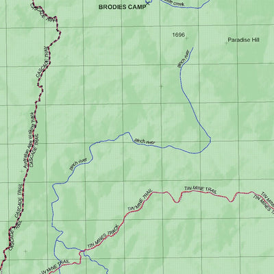 Getlost Map 8524 JACOBS RIVER Topographic Map V14b 1:75,000 Preview 3