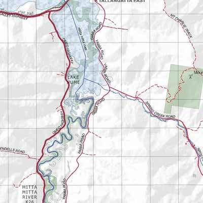 Getlost Map 8325 TALLANGATTA Topographic Map V14b 1:75,000 Preview 2
