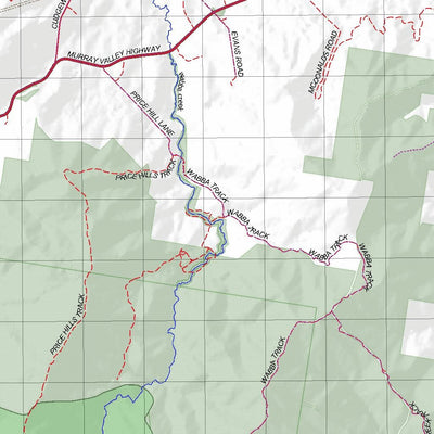 Getlost Map 8425 CORRYONG Topographic Map V14b 1:75,000 Preview 2