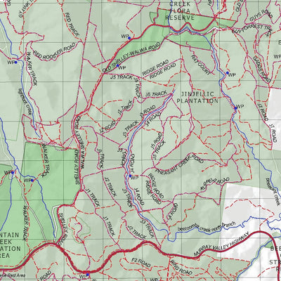 Getlost Map 8425 CORRYONG Topographic Map V14b 1:75,000 Preview 3