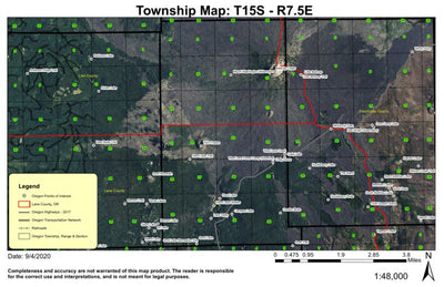 Belknap Crater T15S R7.5E Township Map Preview 1