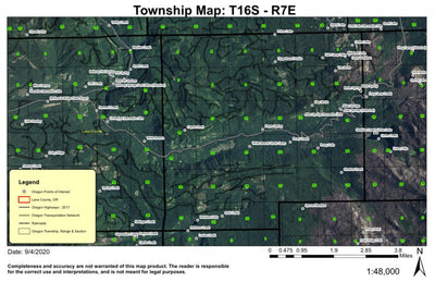 Alder Springs T16S R7EE Township Map Preview 1