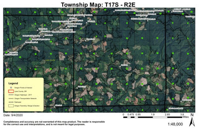 Goat Point T17S R2E Township Map Preview 1