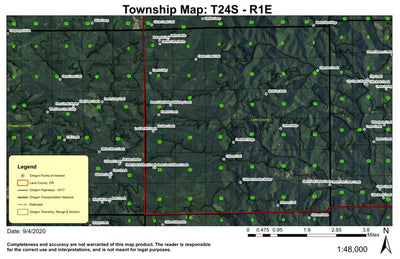 Chilcoot T24S R1E Township Map Preview 1