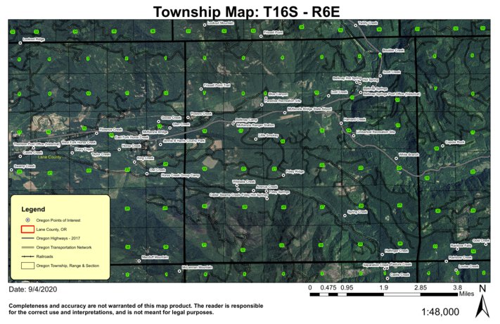 Belknap Hot Springs T16S R6E Township Map by Super See Services