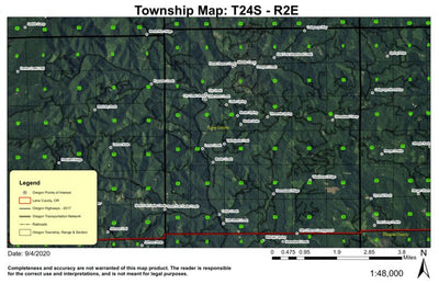 Buster Butte T24S R2E Township Map Preview 1