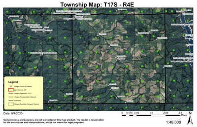 Deathball Mountain T17S R4E Township Map Preview 1