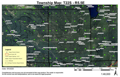 Fuji Mountain T22S R5.5E Township Map Preview 1