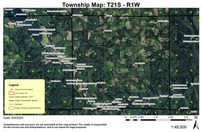 Green Mountain T21S R1W Township Map Preview 1