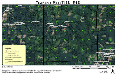 Mount Nebo T16S R1E Township Map Preview 1