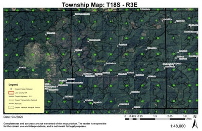Gibralter Mountain T18S R3E Township Map Preview 1