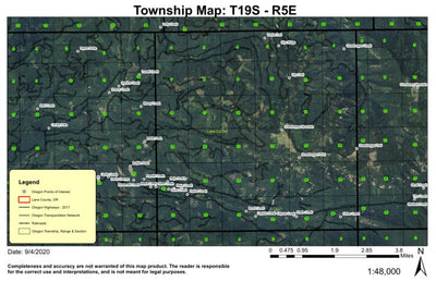 Grasshopper Mountain T19S R5E Township Map Preview 1